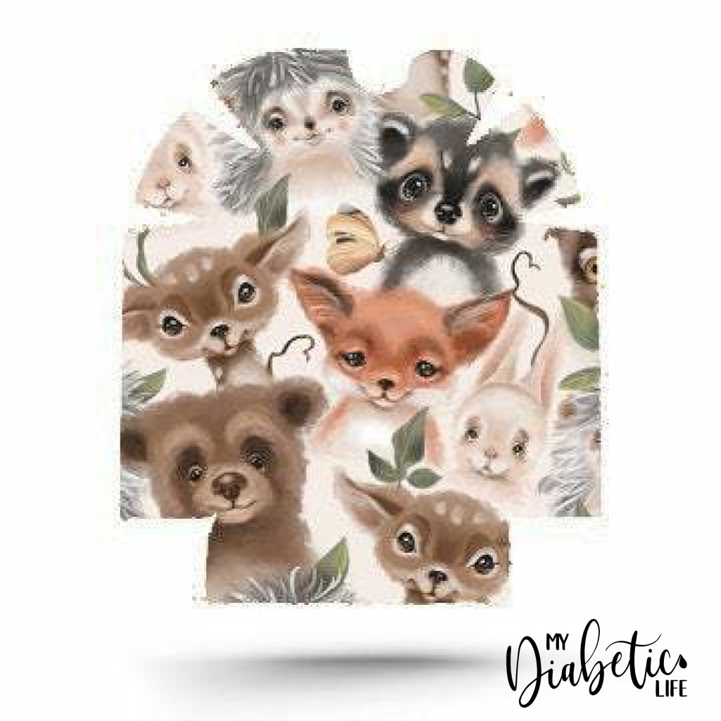 Baby Forest Animals - Omnipod Peel, skin and Decal, insulin pump sticker - MyDiabeticLife