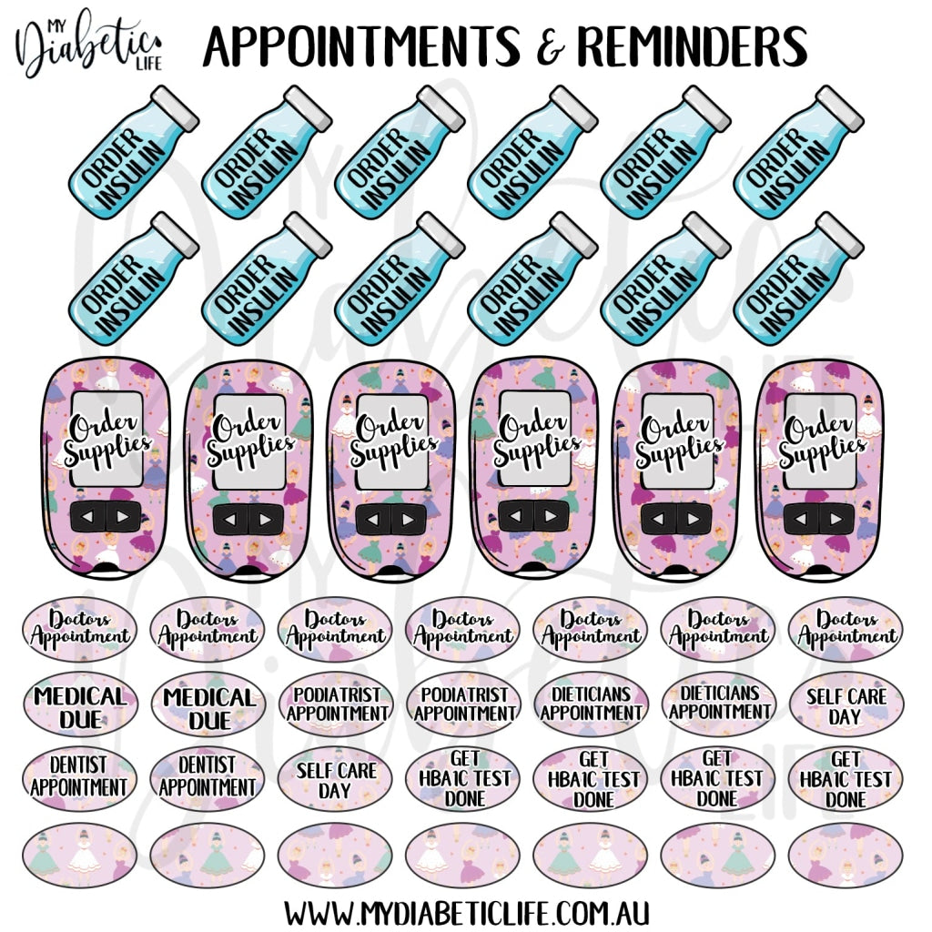 Ballerina - 46 Appointment & Reminder Planner Stickers