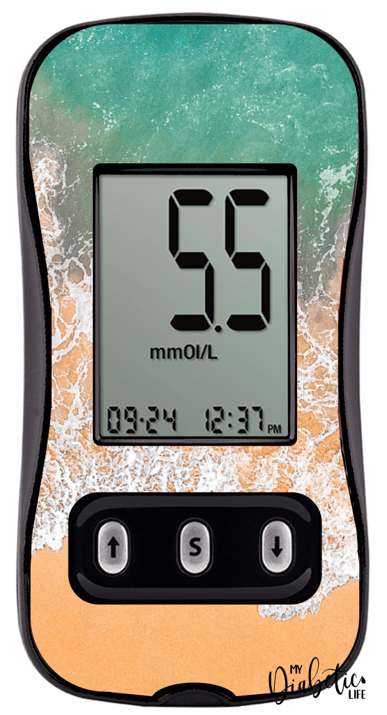 Beaches - Caresens N, skin and Decal, glucose meter sticker - MyDiabeticLife