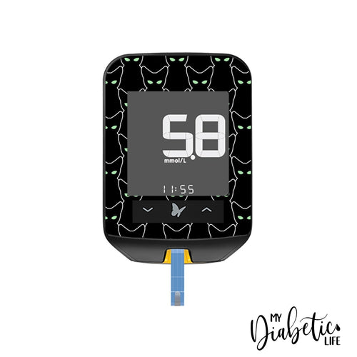 Black Cats - Freestyle Optium Neo Peel Skin And Decal Glucose Meter Sticker Freestyle
