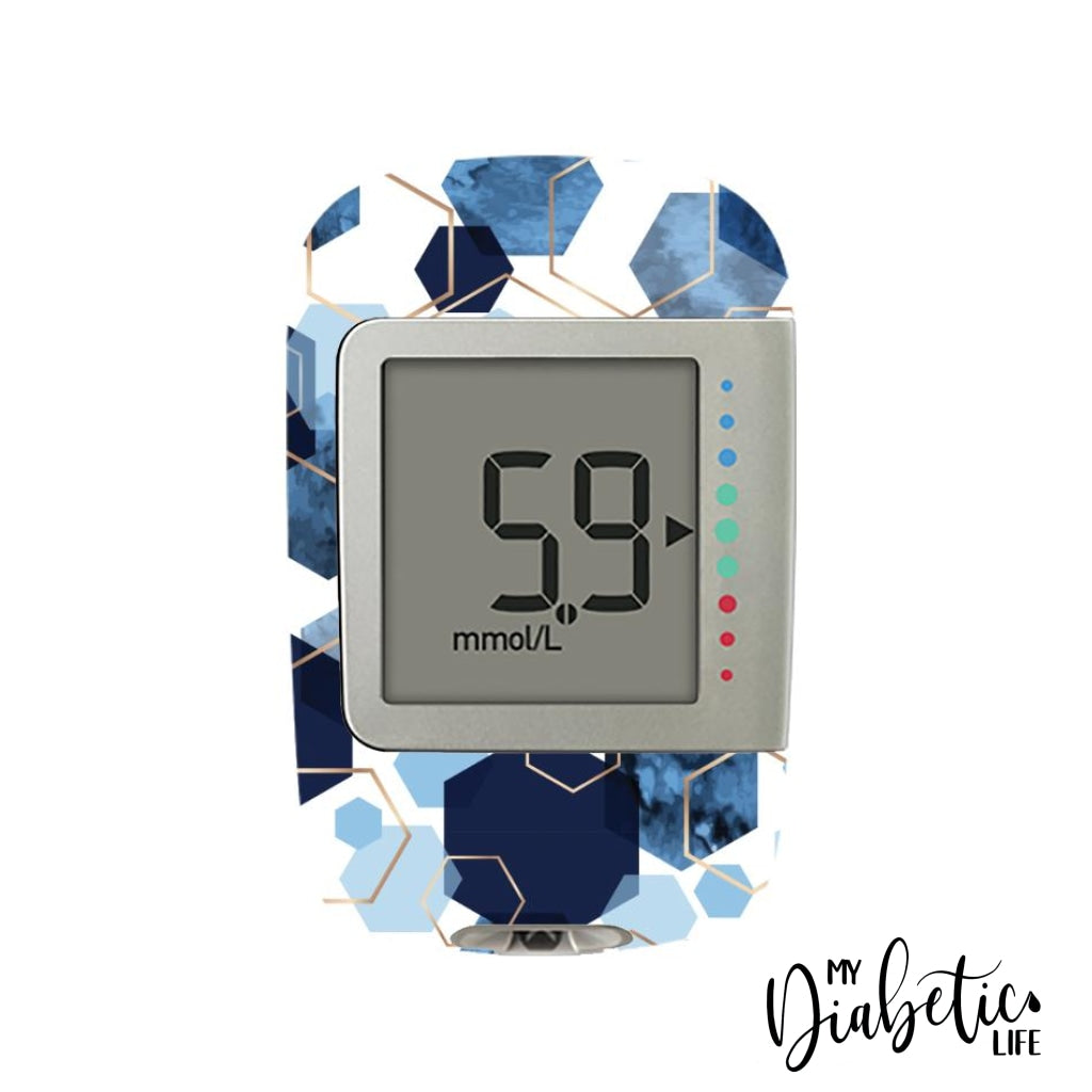 Blue Hexagons - Accu Chek Instant S Accu-Chek