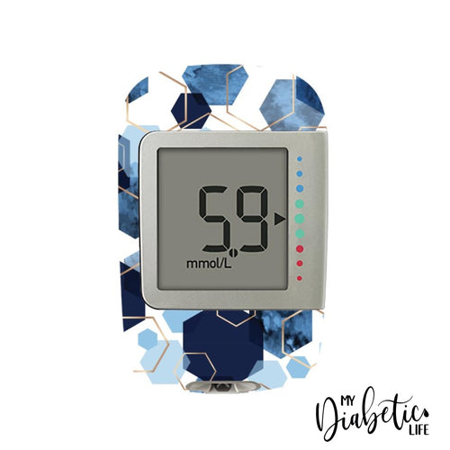 Blue Hexagons - Accu Chek Instant S Accu-Chek