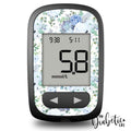 Blue Succulents - Accu-Chek Guide Me Peel Skin And Decal Glucose Meter Sticker