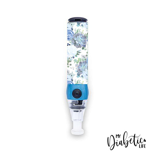 Succulents & Flowers - Genteel Lancing Device Peel Decal Skin Sticker