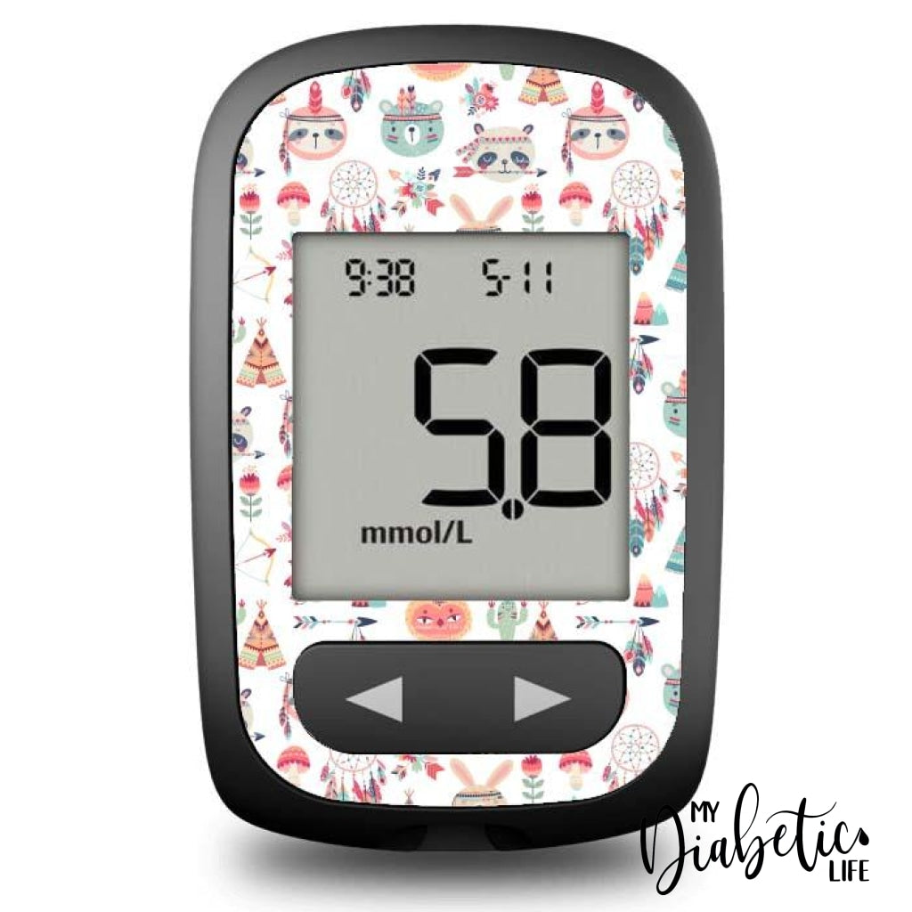 Boho Animals - Accu-Chek Guide Me Peel Skin And Decal Glucose Meter Sticker
