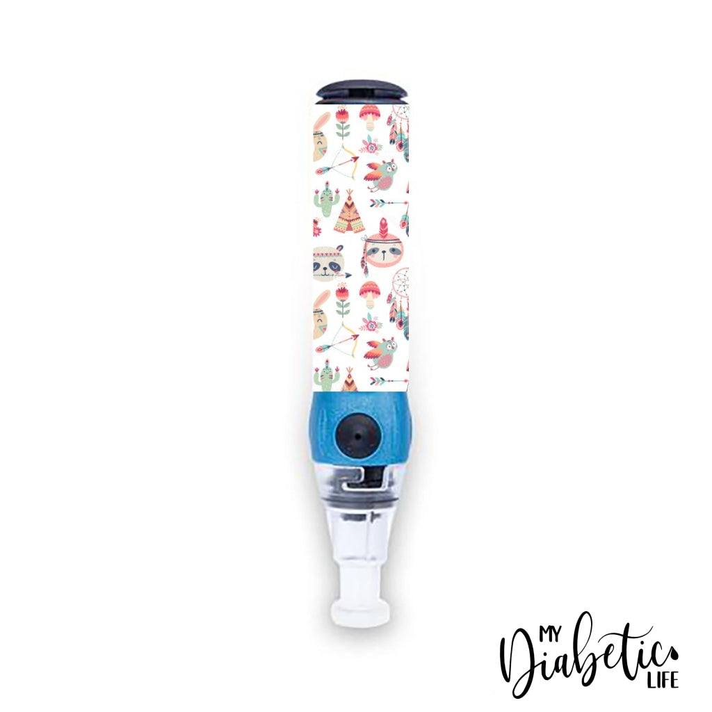Boho Animals - Genteel Lancing Device Peel, Decal, Skin, sticker - MyDiabeticLife