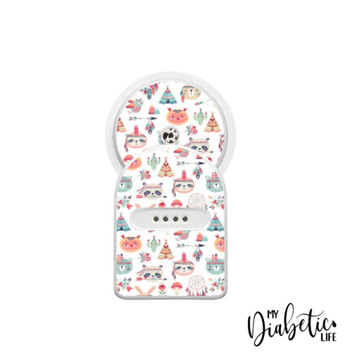 Cowboys and Indians Boho Animals - Maio Maio 1 & Libre Peel, skin and Decal, fgm/cgm sticker - MyDiabeticLife