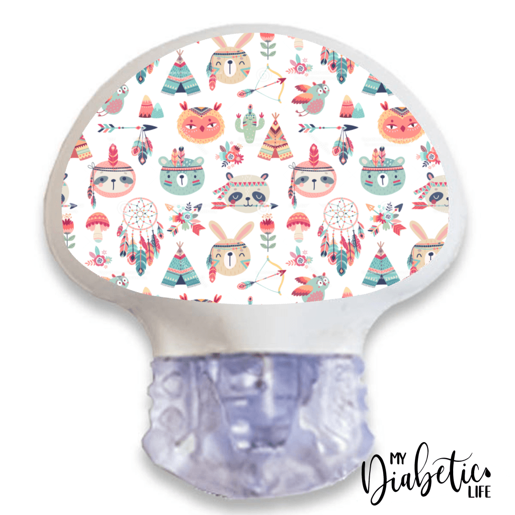 Cowboys & Indians Boho Animals - Medtronic Enlite Peel, skin and Decal, cgm sticker - MyDiabeticLife
