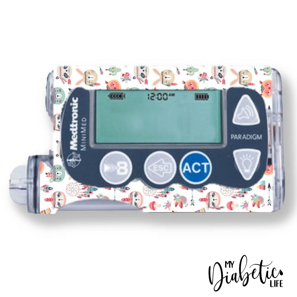 Boho Animals - Medtronic Paradigm Series 7 Skin And Decal Insulin Pump Sticker