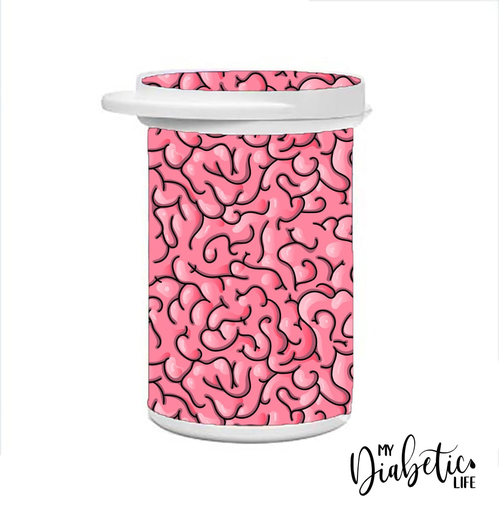 Brainsss - Test Strip Canister Sticker Fits Contour Next Freestyle Lite Glucokey Rightest Gs700