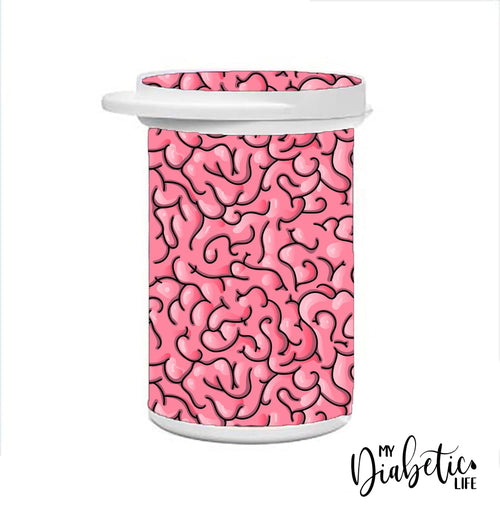 Brainsss - Test Strip Canister Sticker Fits Contour Next Freestyle Lite Glucokey Rightest Gs700
