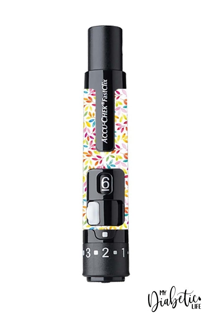 Bright Foliage - Accuchek Fast-Clix Lancet Device Peel Skin And Decal Sticker