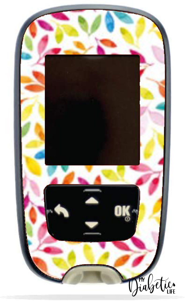 Bright Foliage - Accu-chek Guide Peel, skin and Decal, glucose meter sticker - MyDiabeticLife