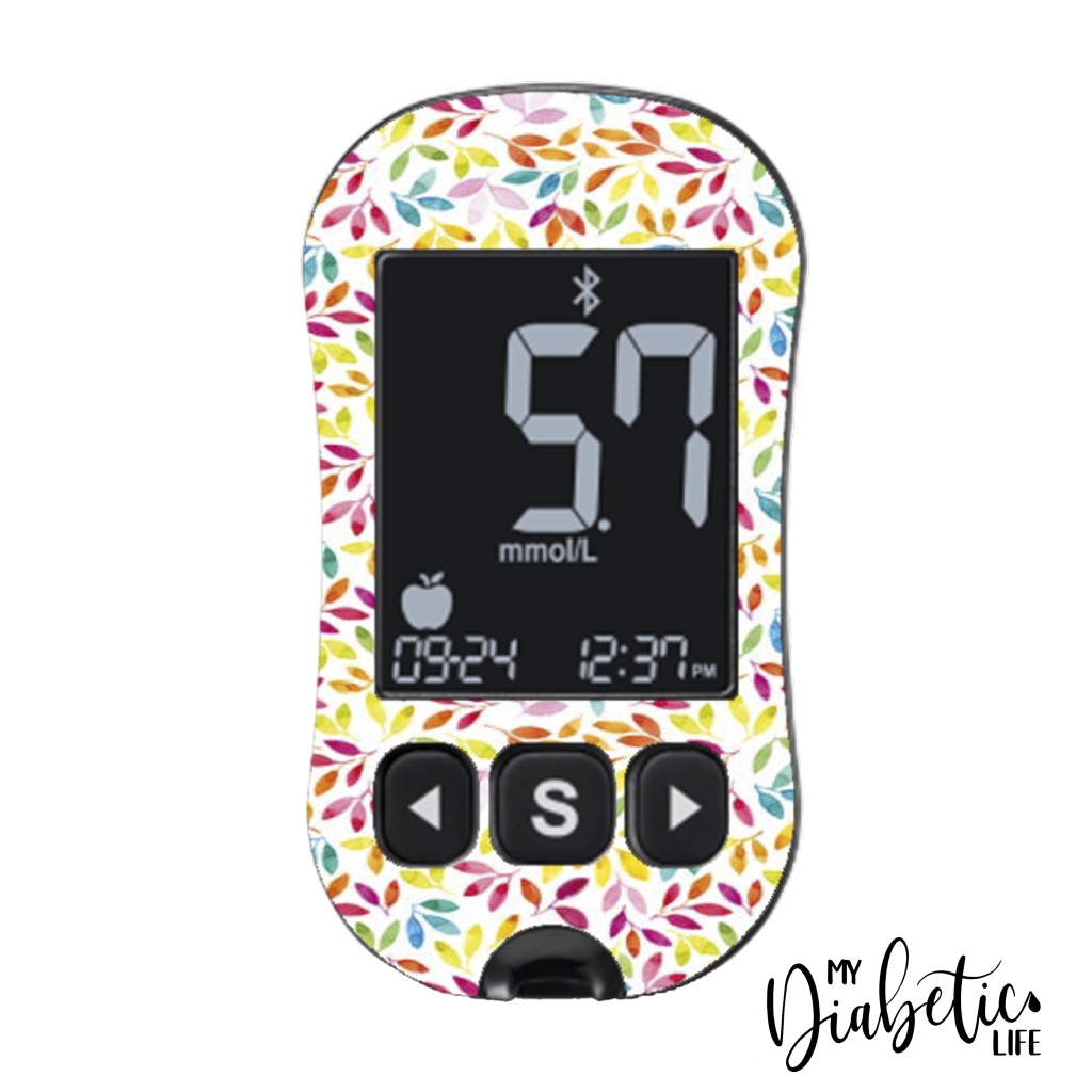 Bright Foliage- CareSens Dual - Peel, skin and Decal, glucose meter sticker - MyDiabeticLife