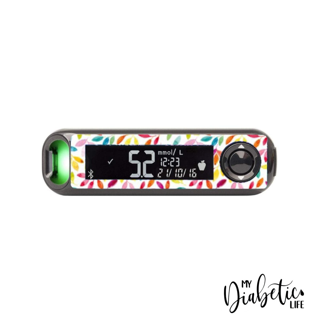 Bright Foliage - Contour Next One Peel, skin and Decal, glucose meter sticker - MyDiabeticLife