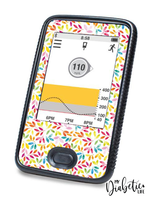 Bright Foliage - Dexcom G6 Peel, skin and Decal, glucose meter sticker - MyDiabeticLife