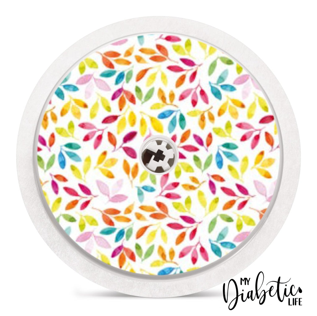 Bright Foilage - Freestyle Libre Sensor Peel Skin And Decal Fgm/cgm Sticker