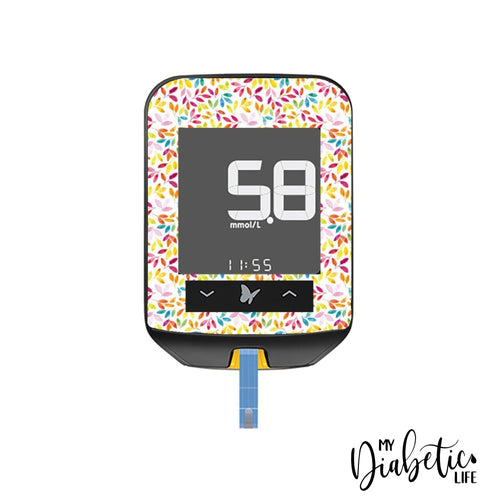 Bright Foilage - Freestyle Optium Neo Peel Skin And Decal Glucose Meter Sticker Freestyle