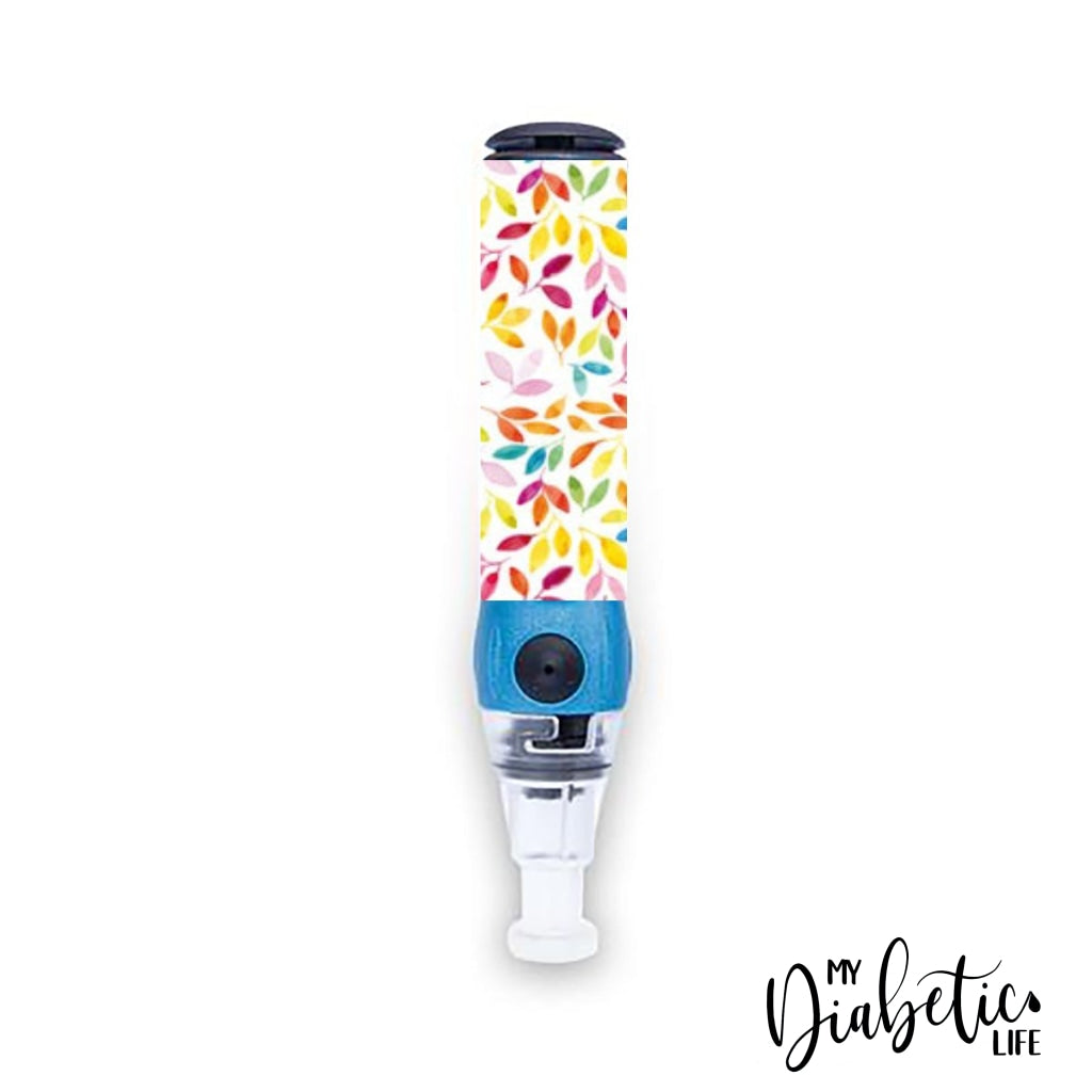 Bright Foilage - Genteel Lancing Device Peel, Decal, Skin, sticker - MyDiabeticLife