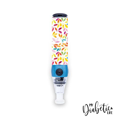 Bright Foilage - Genteel Lancing Device Peel, Decal, Skin, sticker - MyDiabeticLife