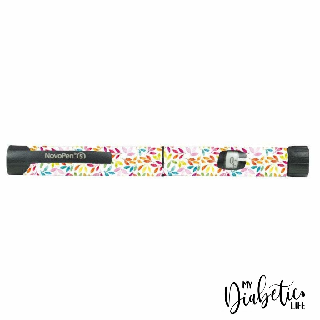 Bright Foliage - Novopen 4, Novopen5, Novopen Echo Peel, skin and Decal, Insulin pen sticker Cover - MyDiabeticLife