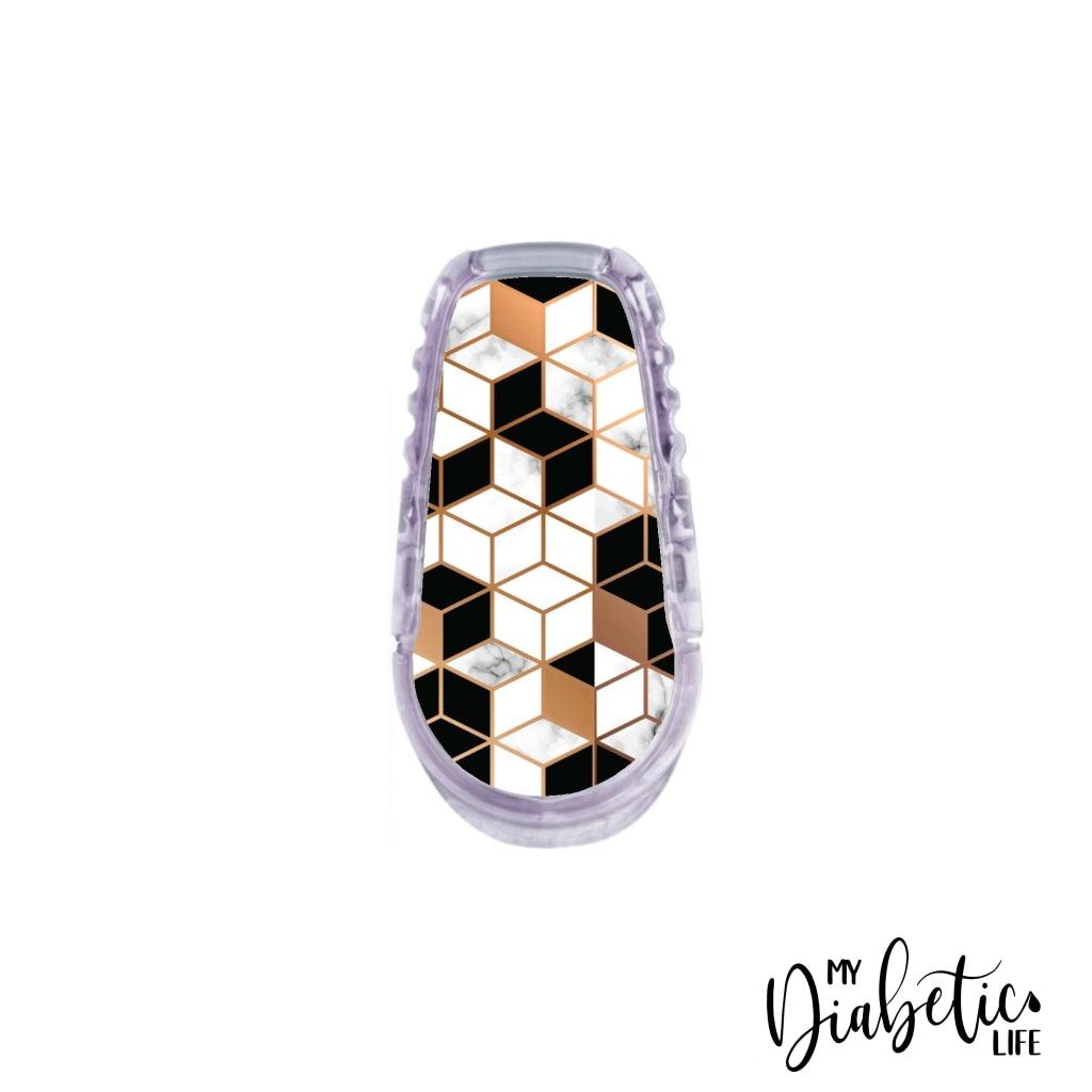 Bronza Geo Marble - Dexcom Transmitter G6 Peel Skin And Decal Cgm Sticker