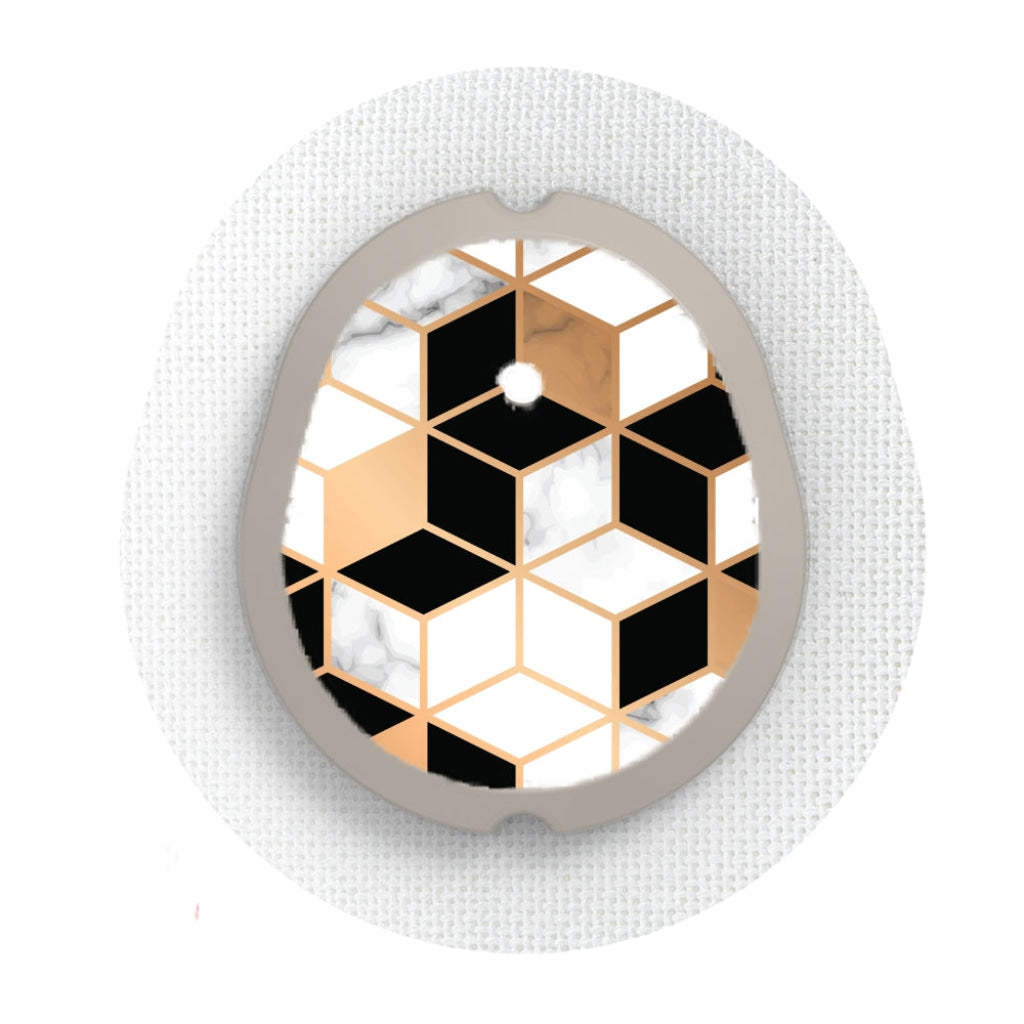 Bronze Geo Marble - Dexcom G7 Sticker