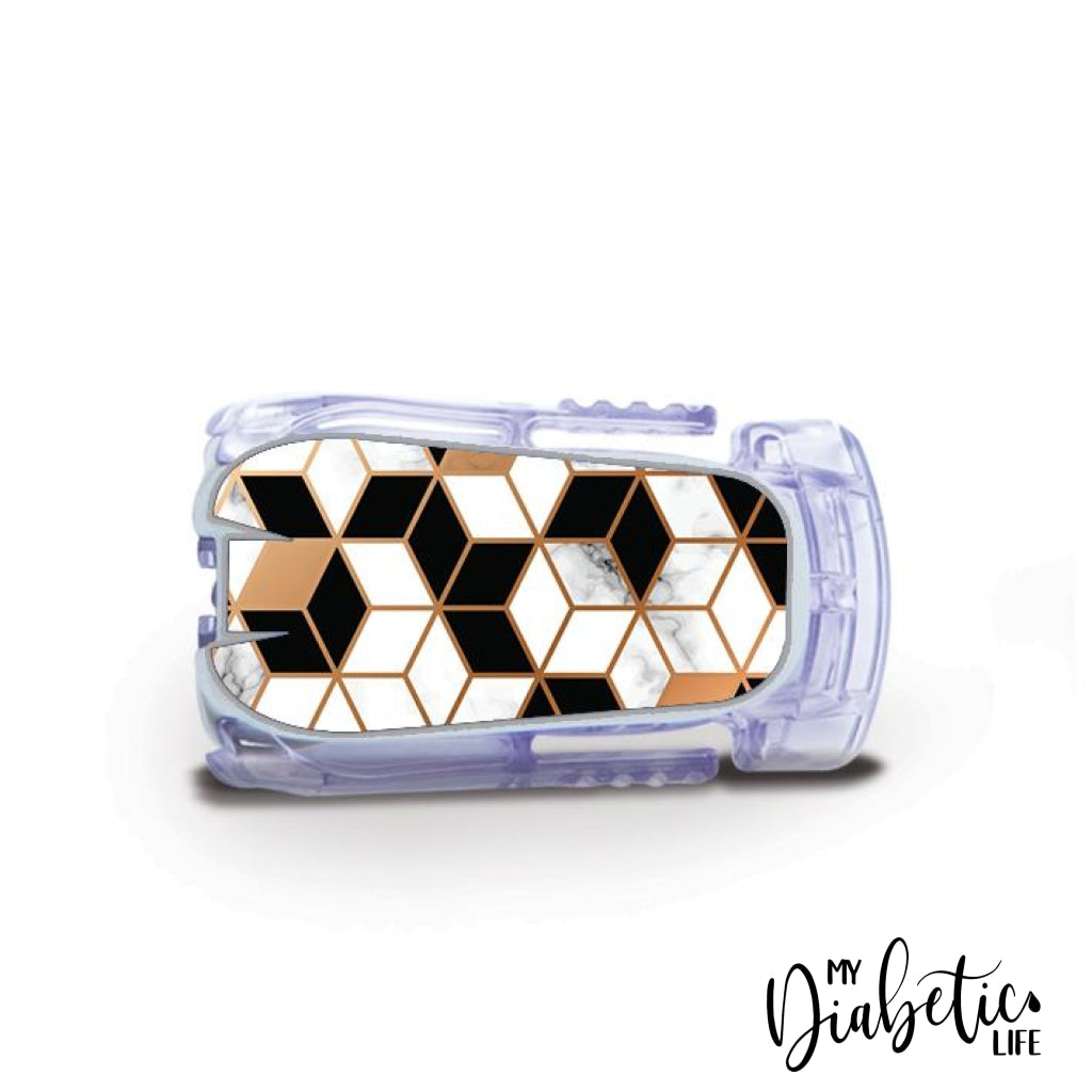 Bronze Marble Geo - Dexcom Transmitter G5 Peel Skin And Decal Cgm Sticker G4/g5