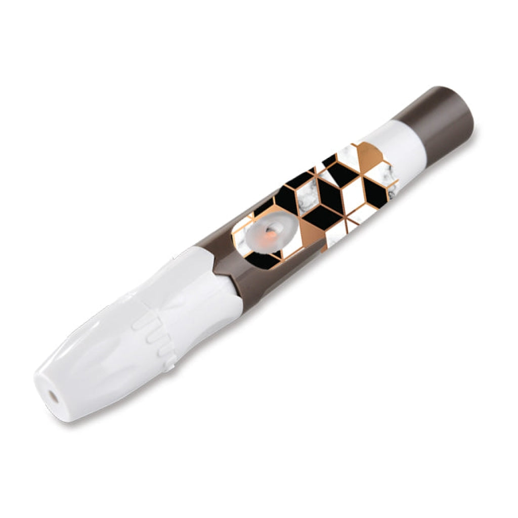 Bronze Marble Geo - Glucokey Lancing Device Sticker