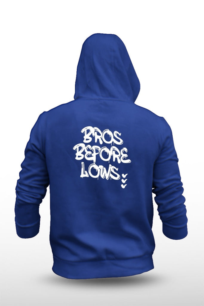 Bros Before Lows - Unisex Fleece Hooded Jacket S / Royal Blue Hoodie
