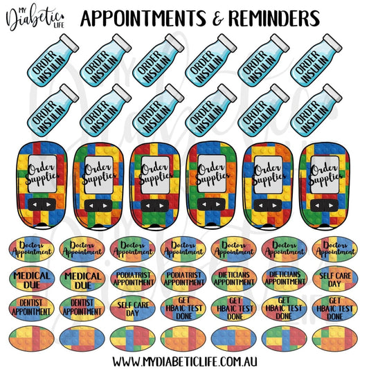 Building Blocks - 46 Appointment & Reminder Planner Stickers