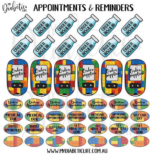 Building Blocks - 46 Appointment & Reminder Planner Stickers