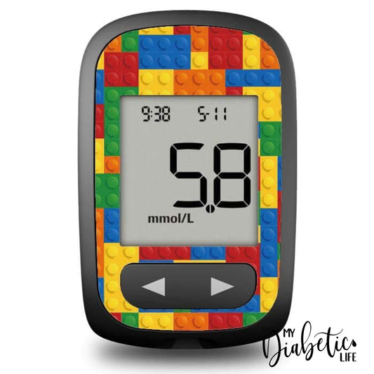 Building Blocks - Accu-Chek Guide Me Peel Skin And Decal Glucose Meter Sticker