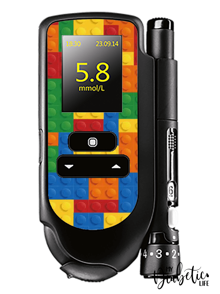 Building Blocks - Accu-chek Mobile Peel, skin and Decal, glucose meter sticker - MyDiabeticLife