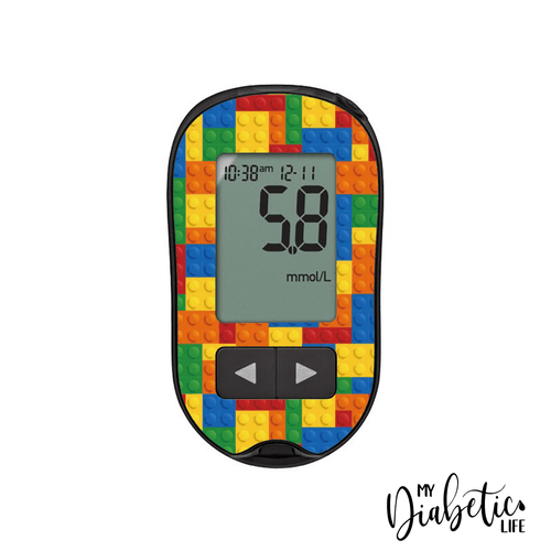 Building Blocks - Accu-chek Performa Peel, skin and Decal, glucose meter sticker - MyDiabeticLife