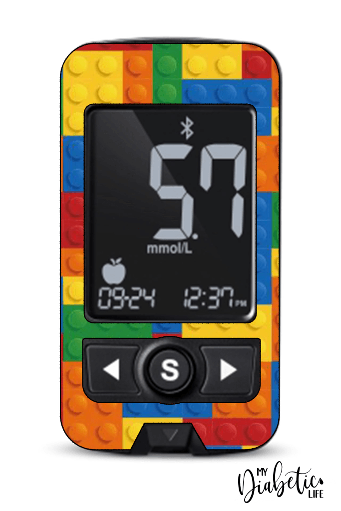 Building Blocks - Caresens N Premier, skin and Decal, glucose meter sticker - MyDiabeticLife