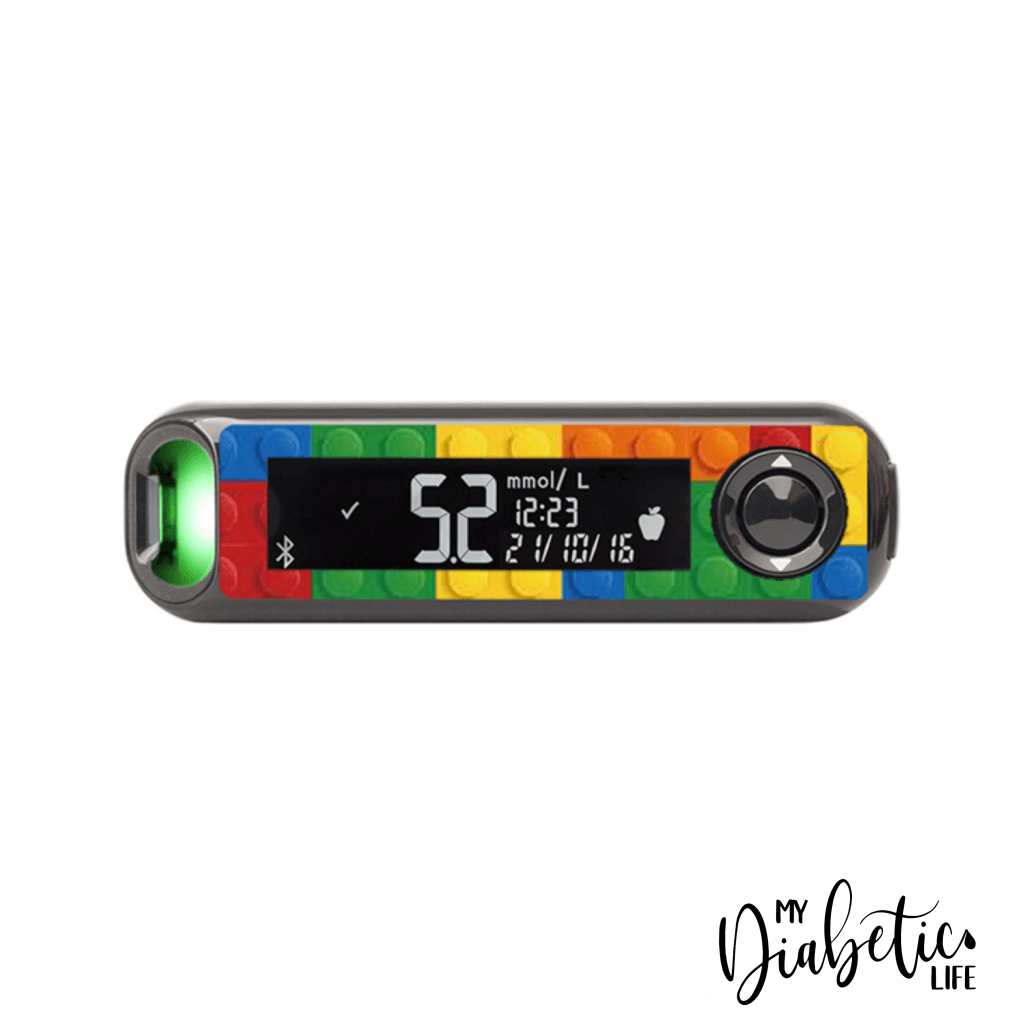 Building Blocks - Contour Next One Peel, skin and Decal, glucose meter sticker - MyDiabeticLife
