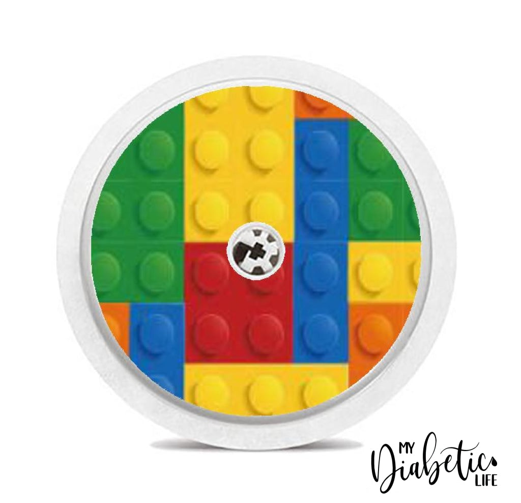 Building Blocks - Freestyle Libre Peel Skin And Decal Fgm/cgm Sticker One