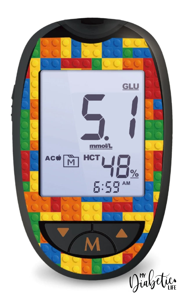 Lego - Glucokey Connect Peel Skin And Decal Glucose Meter Sticker