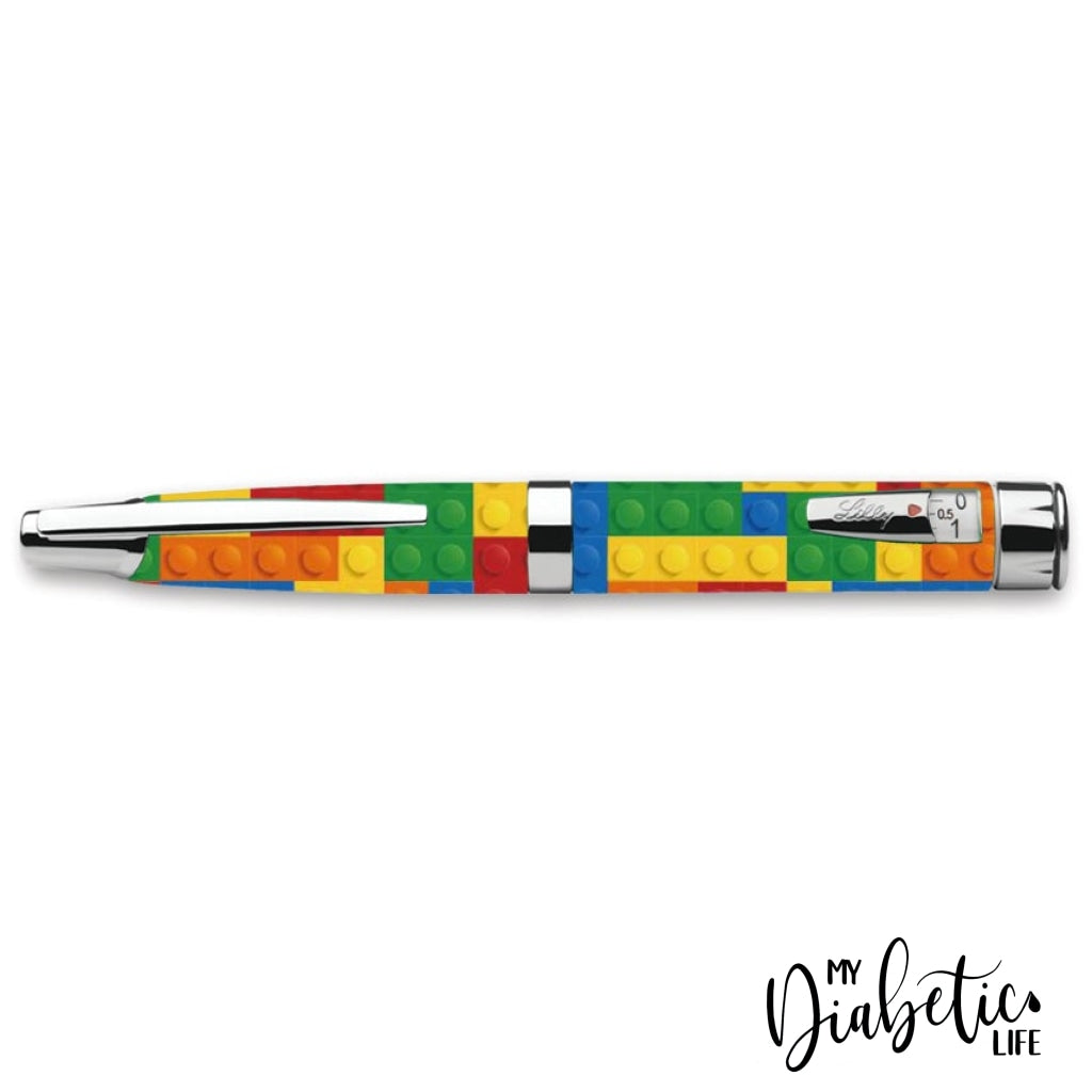 Building Blocks - Humapen Luxura Insulin Pen Peel Skin Decal Sticker Cover