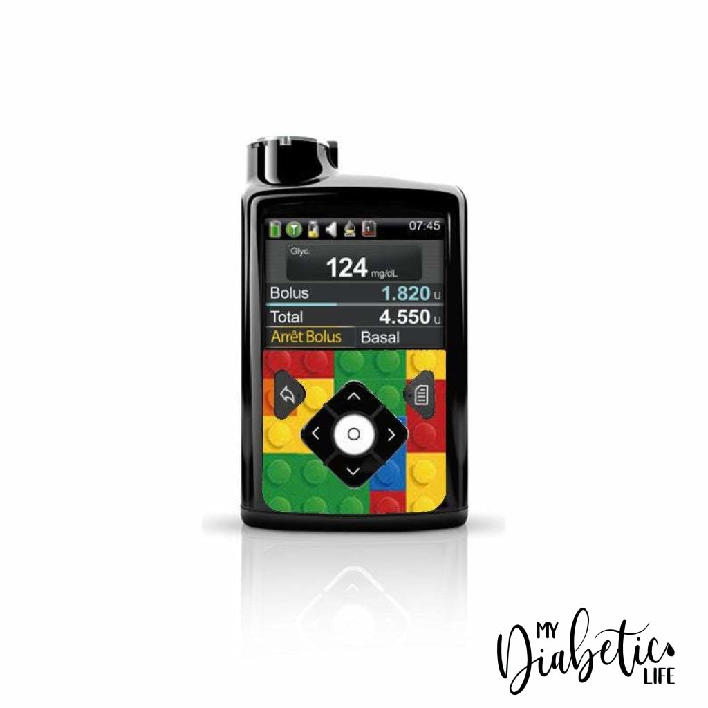 Building Blocks - Medtronic 640 Peel, skin and Decal, Insulin pump sticker - MyDiabeticLife