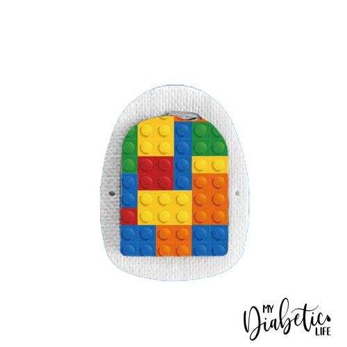 Building Blocks - Omnipod Peel, skin and Decal, insulin pump sticker - MyDiabeticLife