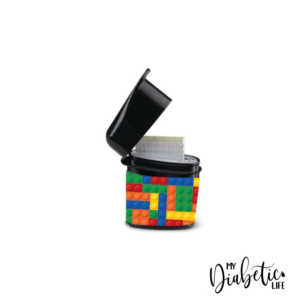 Building Blocks - Test Strip Canister Accuchek Guide Container