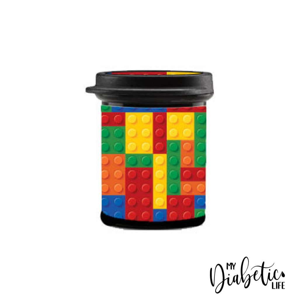 Building Blocks - Test Strip Canister Accuchek Instant Container