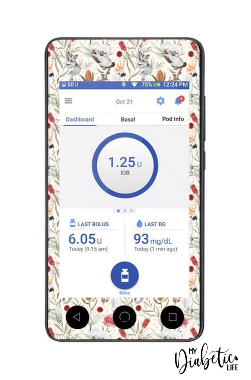 Bush Baby - Omnipod Dash Skin And Decal Glucose Meter Sticker