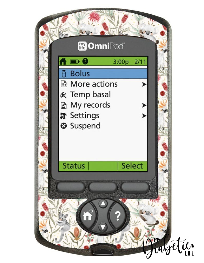 Bush Baby - Omnipod Pdm Skin And Decal Glucose Meter Sticker