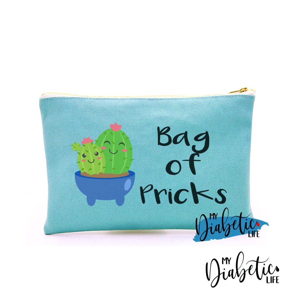 Cactus - Bag Of Pricks Diabetes Carry Bag Diabetic Accessories Storage For Medication Soft Mint