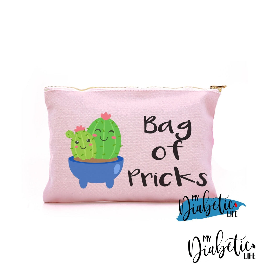 Cactus - Bag Of Pricks Diabetes Carry Bag Diabetic Accessories Storage For Medication Light Pink