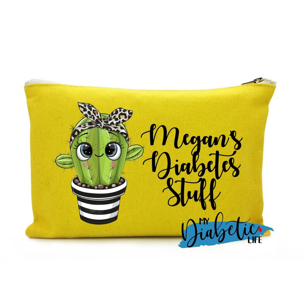 Cactus - Choose Your Favourite & Personalise It! Carry All Storage Bag Yellow / Happy Storage Bags