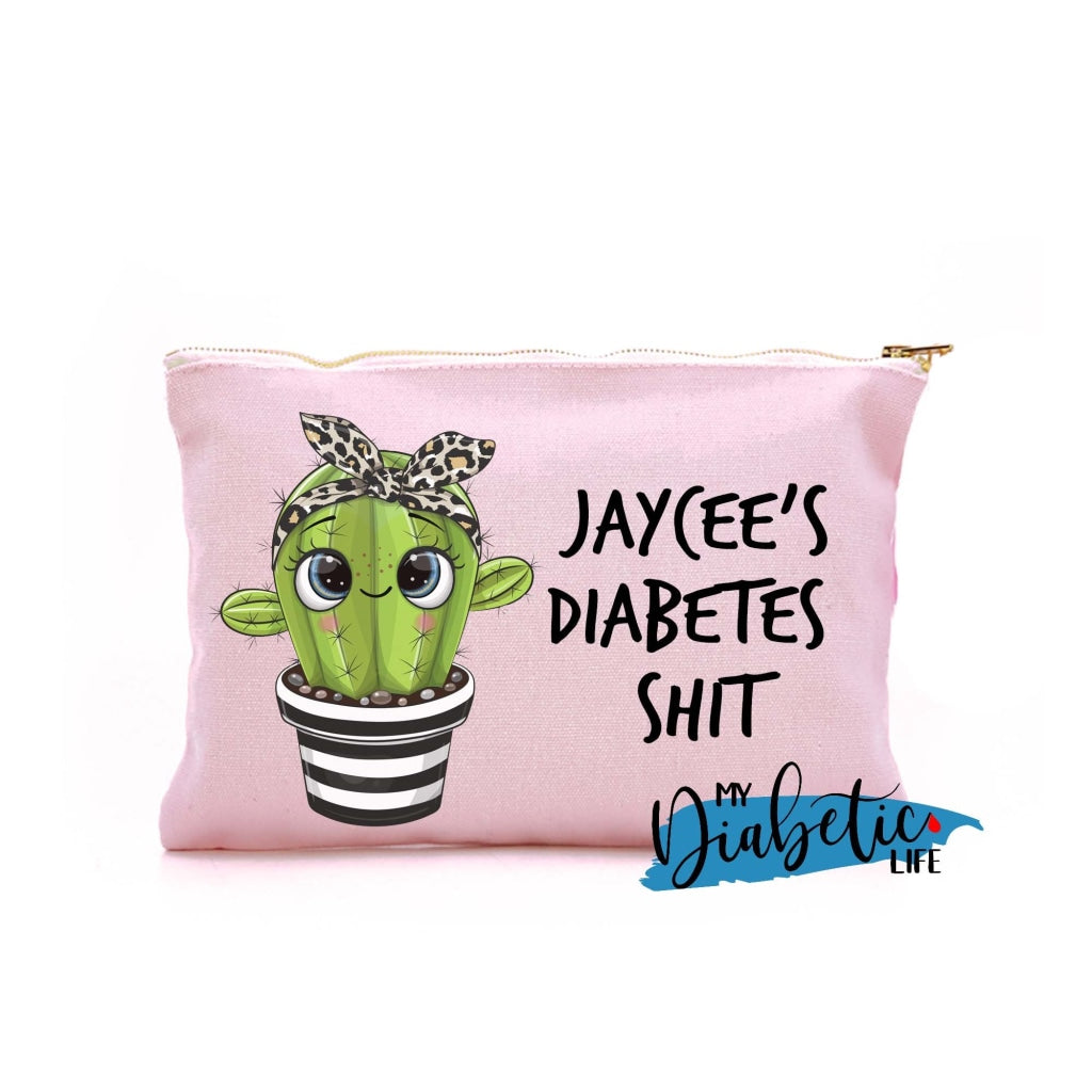 Cactus - Choose Your Fav & Personalise It! Diabetes Carry Bag Diabetic Accessories Storage For